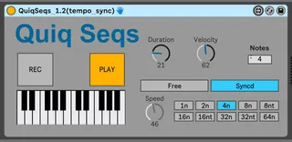 Quiq Seqs - tempo sync screenshot