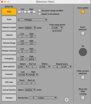 Selection Filter screenshot