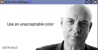 Brian Eno Oblique screenshot