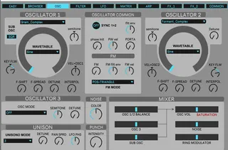 Virus TI2 Control editor screenshot