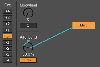MIDI Wheels - modwheel and pitch bend screenshot