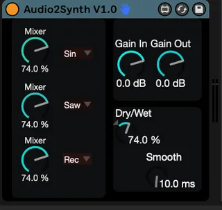 Audio2Synth V screenshot