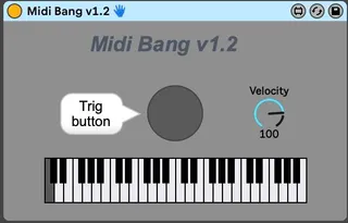 Midi Bang v1.2 - midi note trigger screenshot