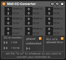 Midi CC Conversion Utility screenshot