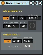 Midi Note Generator screenshot
