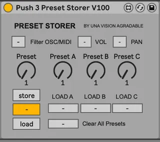 Push 3 Preset Storer screenshot