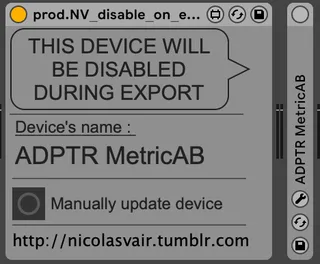 Disable on export screenshot
