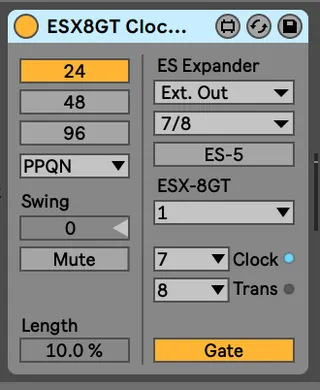 ESX8GT Clock Out Mac screenshot