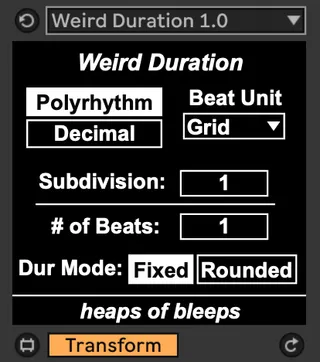 Weird Duration screenshot