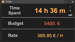 Project Time and Budget screenshot