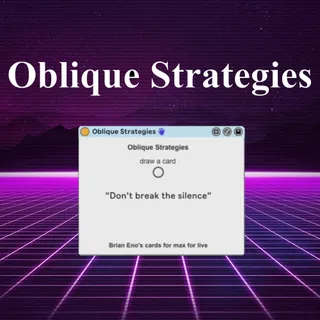 Oblique Strategies screenshot