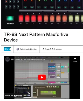 TR-8S Next Pattern screenshot