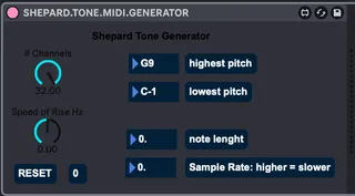 Shepard Tone Midi Generator screenshot