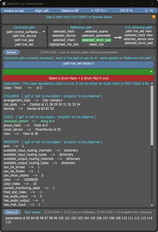 AbleLOM 2 Live API Advanced Explorer screenshot