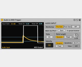 Audio to MIDI Trigger screenshot