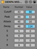 MIDI CC Control screenshot