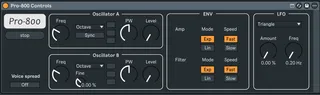 Pro-800 Controls screenshot