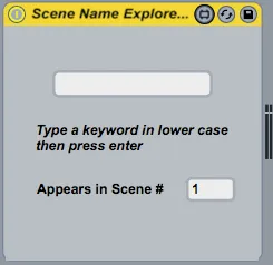 Scene name explorer screenshot