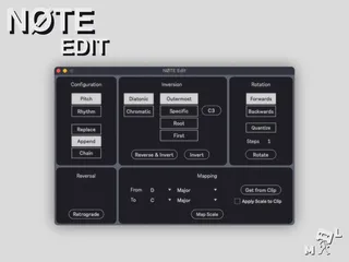 NOTE Edit - invert reverse rotate and remap notes screenshot