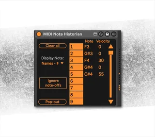 MIDI Note Historian screenshot