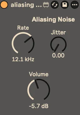 aliasing noise screenshot