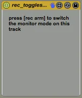 rec toggles monitor screenshot