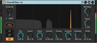ChordFilter screenshot