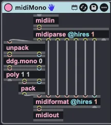 midiMono.amxd screenshot