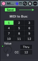 midi send audio screenshot