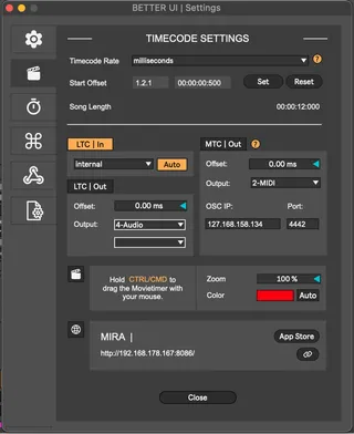 Timecode LTC and MTC for Ableton  .BetterUI screenshot