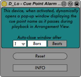 Cue Point Alarm Clock screenshot