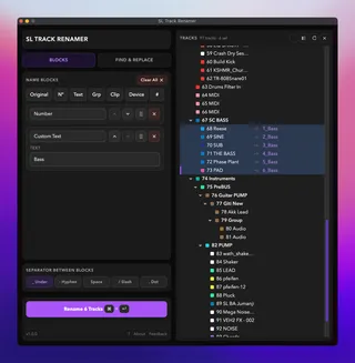 Track Renamer - easily rename tracks screenshot