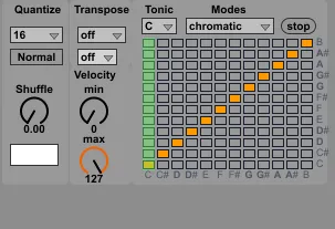 Midi input modulator screenshot