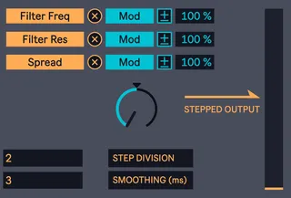Stepped knob and mapper screenshot
