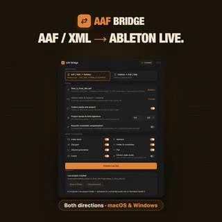 AAF Bridge for Ableton screenshot