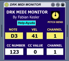 DRK MIDI MONITOR screenshot