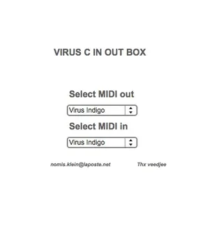 Virus C Sysex InOut screenshot