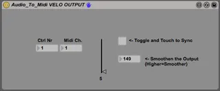 REALTIME Audio To Midi Converter VELOCITY OUTPUT screenshot