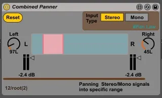 Stereo Combined Panner screenshot