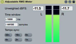 Adjustable RMS Meter screenshot