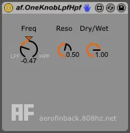 af.OneKnobLpfHpf screenshot