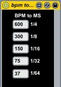 bpm to ms utility screenshot
