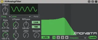 XVAnalogueFilter Virtual Analogue Filter - Live screenshot