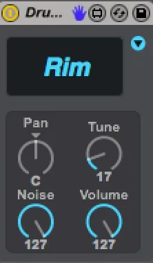 M4L DrumSynth Rimshot screenshot