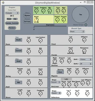 Strymon BigSky Control Device screenshot