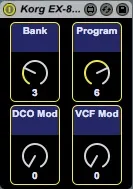 Korg Poly 800 MKII and EX-800 Program and Mod screenshot