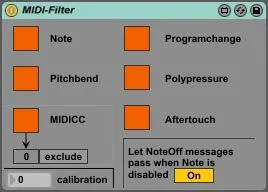 MIDI-Filter screenshot