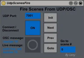 UdpScenesFire screenshot