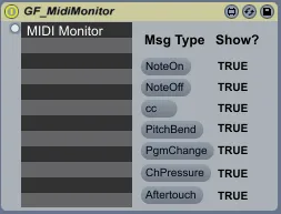 MIDI Monitor screenshot