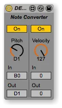 DENPA MIDI Note Converter screenshot